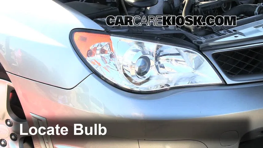 2007 Subaru Impreza 2.5i 2.5L 4 Cyl. Sedan Lights Headlight (replace bulb)